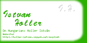 istvan holler business card