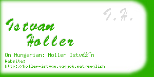 istvan holler business card